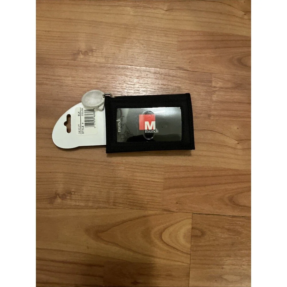 Streetwear Id Holder Maryland Terripans Canvas Id Window Key Ring Black